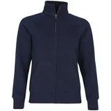 FRUIT OF THE LOOM LADIES PREMIUM SWEAT JACKET - Damen Sweatjacke mit Stehkragen und zwei Vordertaschen, deep navy, L