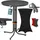 CASARIA Stehtisch 70 x 70 cm Grau/Schwarz