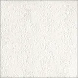 Ambiente Home Ambiente Servietten Lunch - Party 33x33cm Elegance Weiss White geprägt / embossed