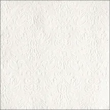 Ambiente Home Ambiente Servietten Lunch - Party 33x33cm Elegance Weiss White geprägt / embossed