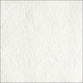 Ambiente Home Ambiente Servietten Lunch - Party 33x33cm Elegance Weiss White geprägt / embossed