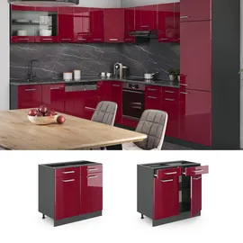 Vicco Schubladenschrank R-Line 80 x 81,6 x 46 cm Rot