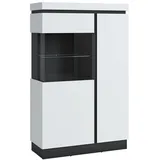 meble wójcik Vitrine CAMPANIA 104 x 40 x 164 cm Alpinweiß/Anthrazit