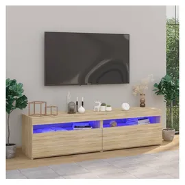 vidaXL TV-Schränke 2 Stk. mit LED-Leuchten Sonoma-Eiche 75x35x40 cm