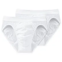 SCHIESSER Slip mit Rippenstruktur im 2er-Pack Authentic Weiss, XL