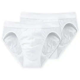 SCHIESSER Slip mit Rippenstruktur im 2er-Pack Authentic Weiss, XL