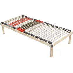 Coemo Hochwertiges Bettgestell mit Lattenrost DORADO 90 x 200 cm Massivholz Buche