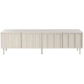 Beliani CLUNES TV-Lowboard 180 x 50 x 40 cm Beige Holzwerkstoff/Chrom/Metall