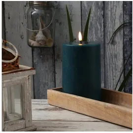 Deluxe Homeart Mia Deluxe Stumpenkerze 15 cm petrol