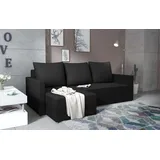 99rooms Tanita Ecksofa Schwarz Links Kunstleder MADRYT