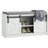 Mondeer Schuhbank 90 x 45 x 35 cm / Weiß