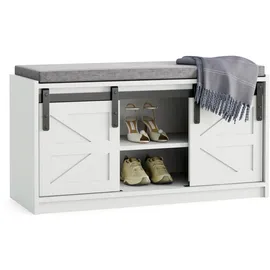 Mondeer Schuhbank 90 x 45 x 35 cm / Weiß