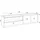 SKRAUT HOME Lowboard 207x50x37 cm Schwarz/Eiche Holzwerkstoff
