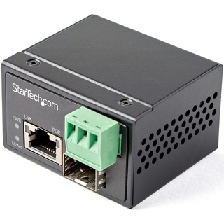 Startech .com PoE+ Industrial Fiber to Ethernet Media Converter 30W (Media Konverter), Zubehör Netzwerk