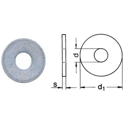 DIN 440 Scheibe verzinkt Form R