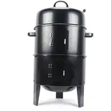 Grill- und Räucherofen ca. 40 x 84 cm mit Thermostat Grillofen Grillen Ofen 3in1mit Thermometer Räucherofen mit 2 Etagen zum Räuchern und Garen