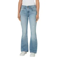 Pepe Jeans Flared Jeans aus Baumwoll-Mix Modell 'VENUS', Hellblau,