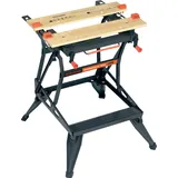 Black & Decker, Werkbank + Arbeitsbock, Werkbank mit 2 Arbeitshöhen (47.20 cm, 61 cm)