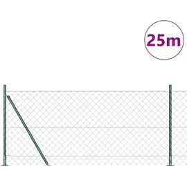 vidaXL Zaunpfosten 1100 x 25 m Grün/Stahl