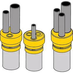 Multi-Anschlussmuffe mit passender Schlauchklemme (Ausführung: Multi Anschlussmuffe mit passender Schlauchklemme DN 100)