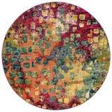 benuta Nest Vintage Teppich Casa - Mehrfarbig 120 cm Rund - Teppich für Wohnzimmer, Schlafzimmer und Flur - Pflegeleicht - Fußbodenheizung Geeignet