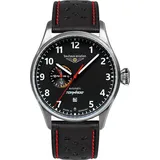 Bauhaus Herrenuhr Automatikuhr mit schwarzem Zifferblatt