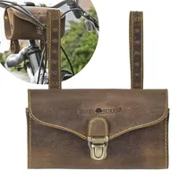 GREENBURRY Vintage Original Fahrradtasche Leder 17 cm