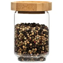Klarstein Stapelglas mit Bambusdeckel 250 ml 4 St.
