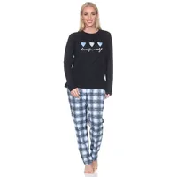 Normann Schlafanzug langarm Pyjama karierter Hose Jersey Übergrößen in