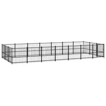 vidaXL Hundezwinger 19,76 m2 Stahl Schwarz