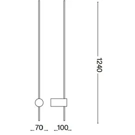 Ideal-Lux Essence 19 W 4000 K Schwarz 124 cm