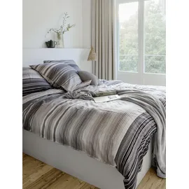 IRISETTE Wave-J 8651 gestreift grau 135 x 200 cm + 80 x 80 cm