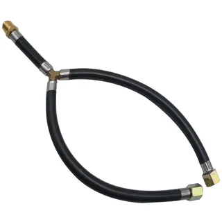 MENSI 0,95 cm (3/8 Zoll) Gasgrill-Anschluss, flexibler Schlauch, Y-Verteiler-Schlauch, Montageteile, Einlassrohr für Grillherd
