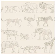 Art for the home Vliestapete Safari 64 cm 10 m 1 St Beige