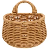 MILISTEN Vielseitiger Behälter Wandkorb Imitation Rattan Gewebt Kleinigkeiten Behälter