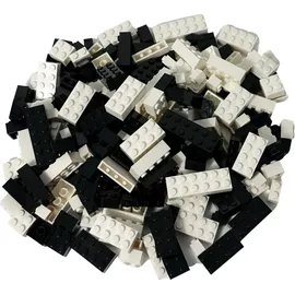LEGO Steine Schwarz/Weiß gemischt 200 Teile - Bunt