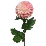 MARELIDA Dahlie am Stiel Pompon Kunstblume - H: 75cm rosa