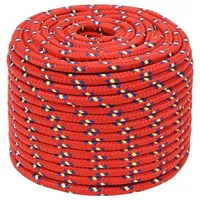 vidaXL Leinen Bootsseil 12 mm 100 m Polypropylen Rot