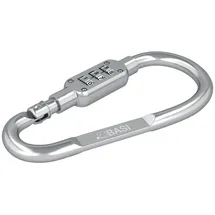 BASI Karabinerhaken Aluminium mit 3-stelliger Zahlenkombination Silber