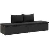 vidaXL Loungesofa schwarz