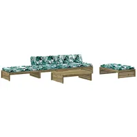 vidaXL 5-tlg Garten-Lounge-Set mit Kissen Imprägniertes Kiefernholz Modell 10