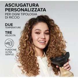 Bellissima Diffon Supreme, Heißluftdiffusor lockiges Haar, XL Diffuser 12 Effektiv & ArganOil, 2 Geschwindigkeiten, 3 Temperaturen, Ionisator, schonend trocknend