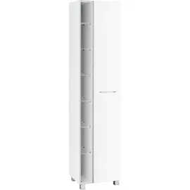 WELLTIME Portofino Hochschrank 45 x 185 x 35 cm Weiß Kunststoff/Metall/MDF/Spanplatte/Massivholz