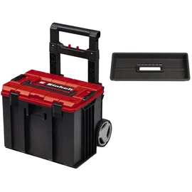 Einhell E-Case L Werkzeugtrolley mit Rädern rot|schwarz 44 x 38,5 x 60 cm