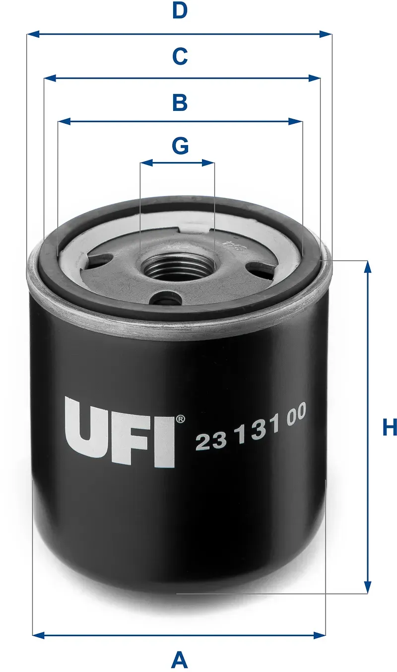 UFI Ölfilter 2313100 Anschraubfilter 92mm Gewindemaß3/4-16 UNF für Ford GM TALBOT ROVER Suzuki