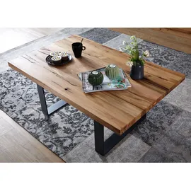 MASSIVMOEBEL24.DE MONTREUX Beige Wildeiche 90 x 45 x 90 cm