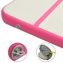 vidaXL Aufblasbare Gymnastikmatte mit Pumpe 800x100x15 cm PVC Rosa