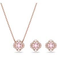 Swarovski Sparkling Dance Set, Glücksklee, Rosa, Roségold-Legierungsschicht