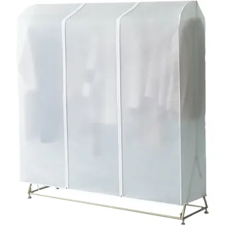 Kleiderständer Abdeckung, mit robusten Reißverschlüssen, staubdicht, schützende Kleiderständer-Abdeckung, schützt Kleidung vor Sonne, Staub, Schmutz (Opaque,150 * 50 * 150cm)