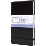 Moleskine Germany GmbH Moleskine Aquarellalbum, L/A5, 200g-Aquarellpapier, Hard Cover, Schwarz